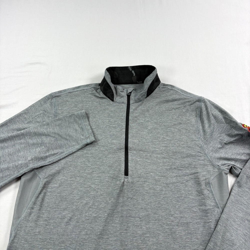 Greyson Golf Shirt Men Small Gray Sport 1/4 Zip Pullover Lightweight Performance